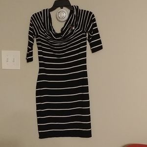 Black striped white house black market dress
